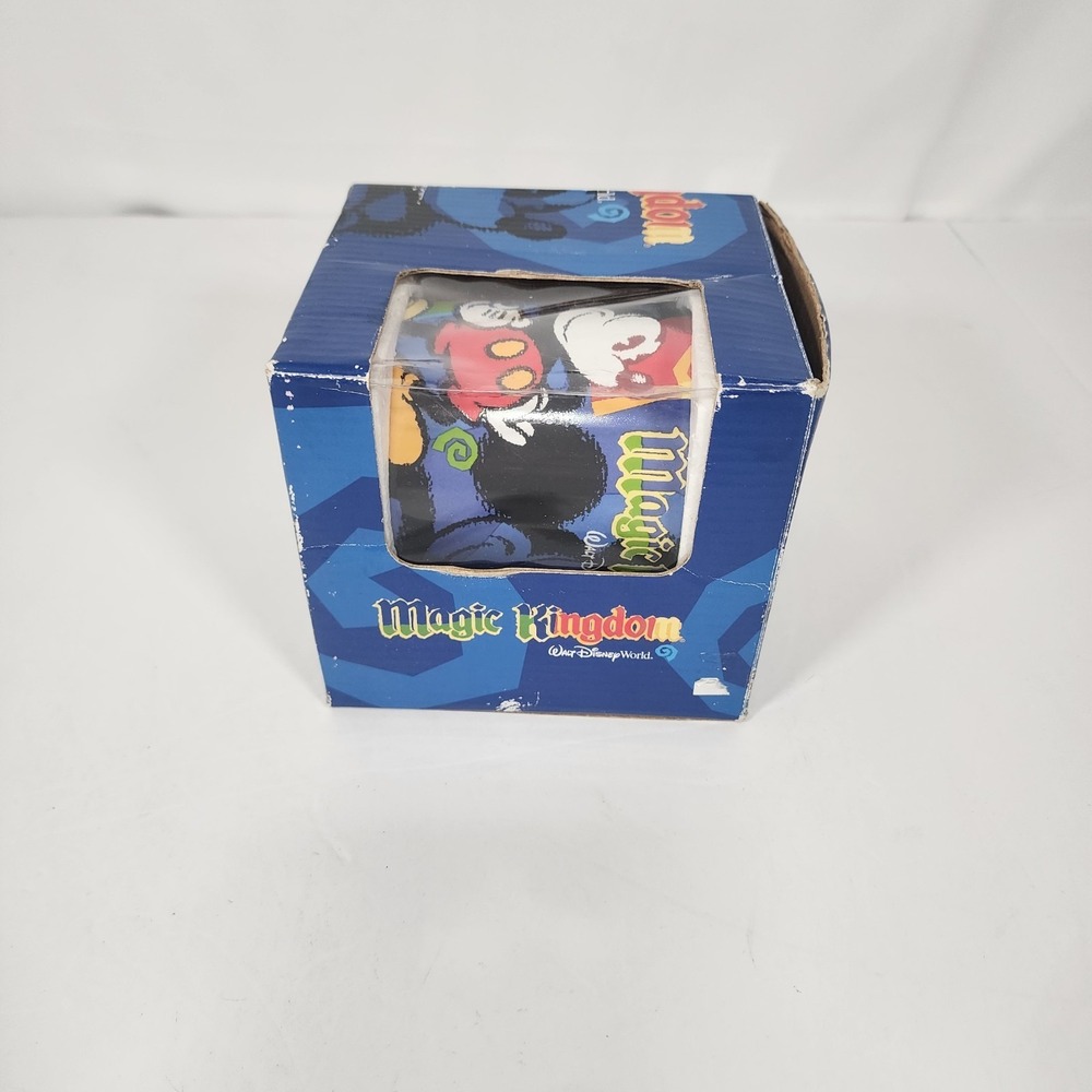 Disney Magic Kingdom Mickey Mouse Coffee Mug Walt Disney World w/ Box Blue